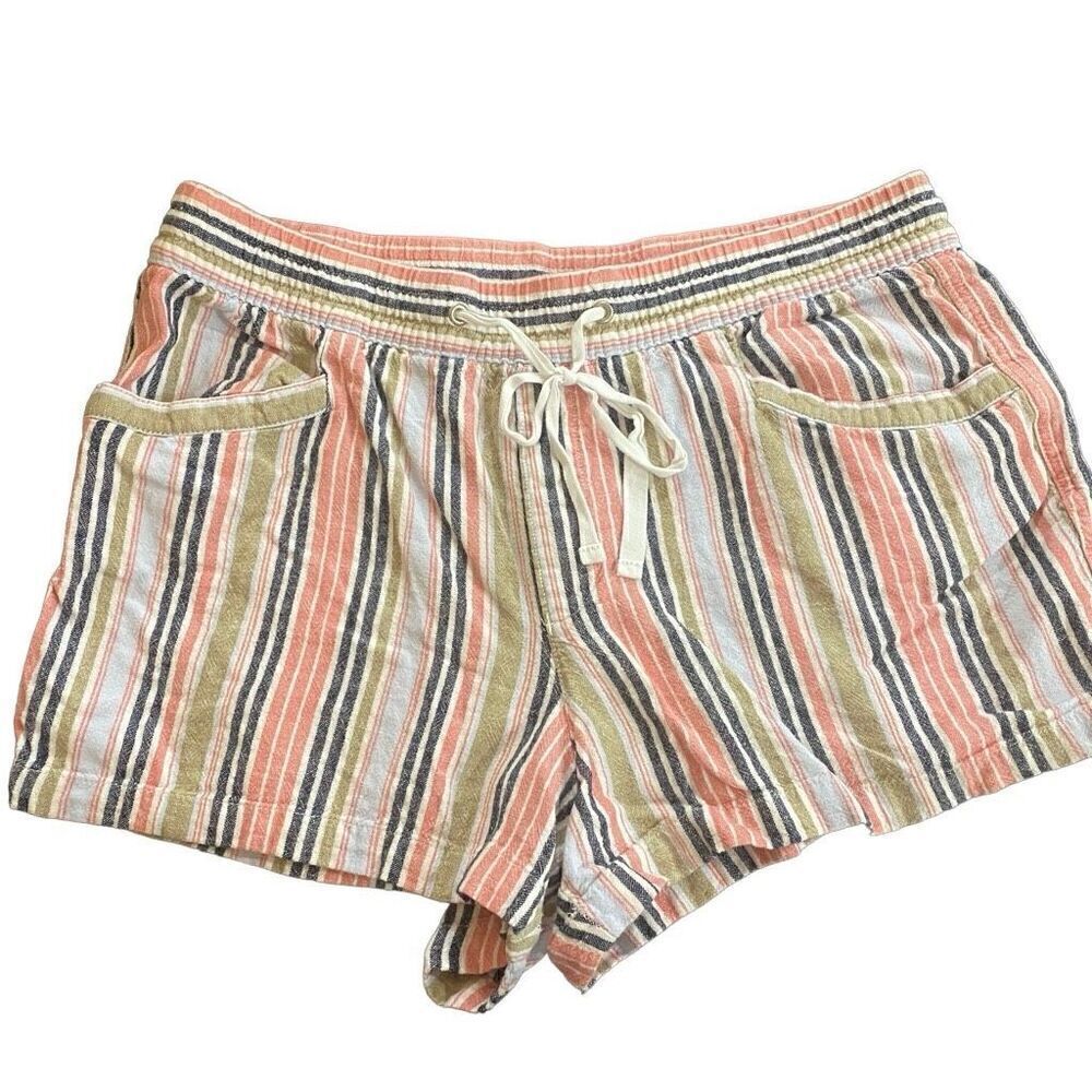 Gaplarge Striped Linen Blend Drawstring Shorts - image 1
